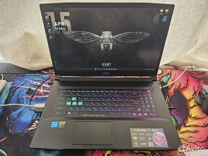 Ноутбук msi katana 17 b12v