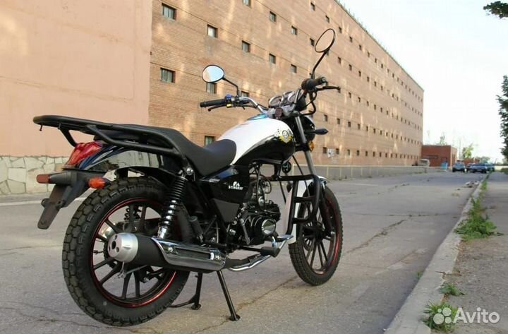 Мопед Stingray 110cc(49cc) Чёрно Белый