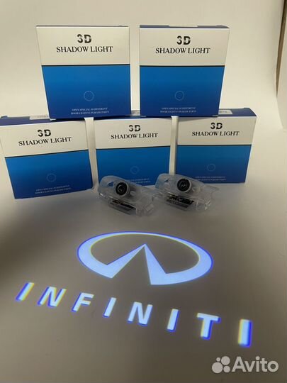 Лазерная проекция в двери infiniti