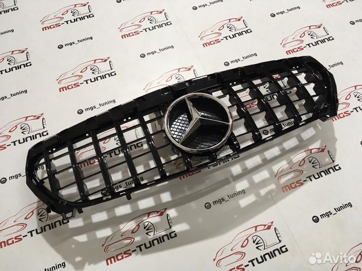 Решетка на Mercedes CLA class w117 GT Хром звезда