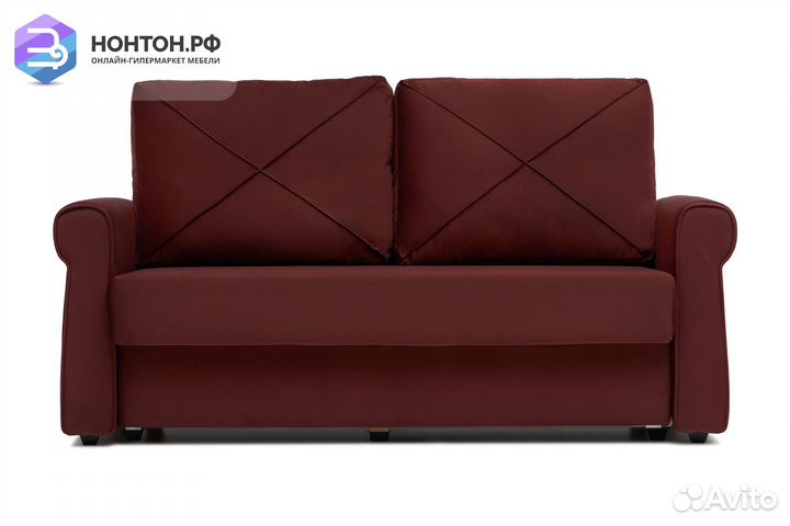 Диван еврокнижка Лира бордовый