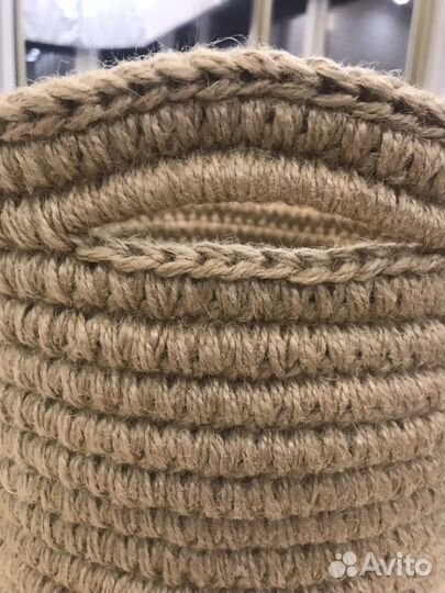 Декоративная корзина из джута