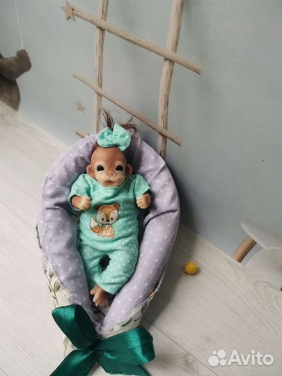 Мини Реборн обезьянка