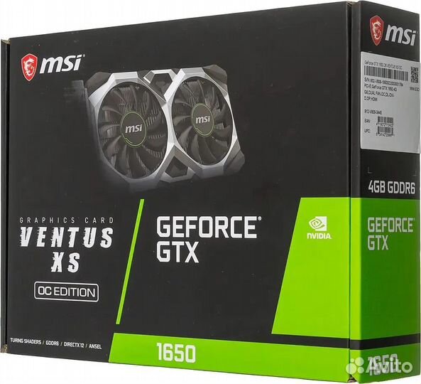 Gddr6) Видеокарта MSI nvidia GeForce GTX 1650 GTX