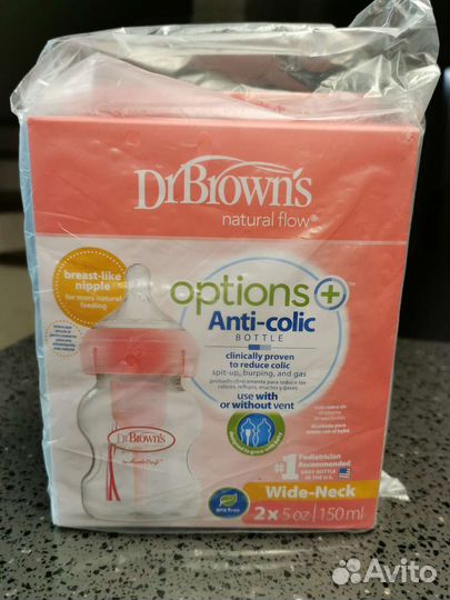 Бутылочки для кормления Dr. Brown's антиколиковая