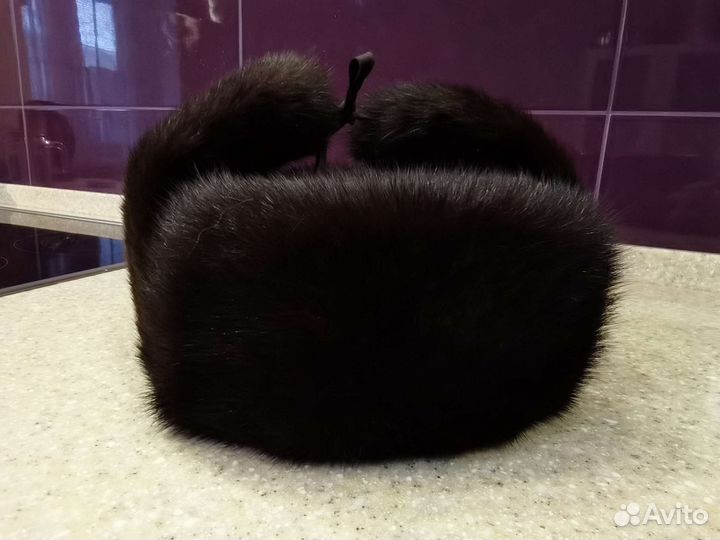 Норковая шапка мужская 56 р
