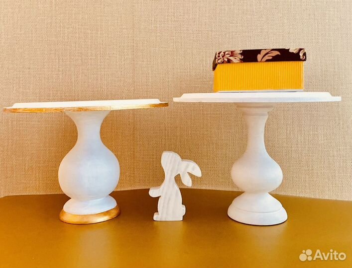 Тортовница деревянная ручная работа 25-30 см диаме