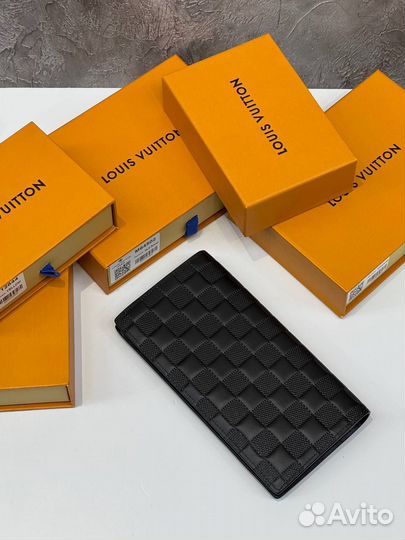 Мужской бумажник портмоне Louis Vuitton из кожи