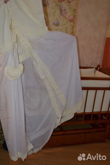 Кроватка-маятник, набор с балдахином