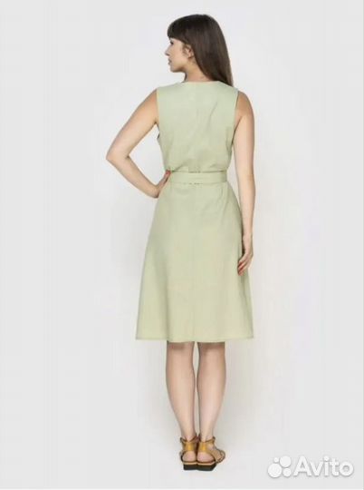 Платье лён новое 48