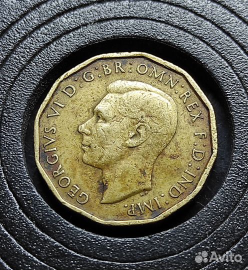 Великобритания 3 пенса 1946 очень не частая