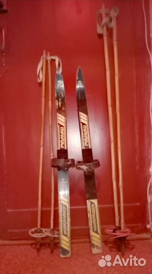 Лыжи детские с палками и палки лыжные взрослые