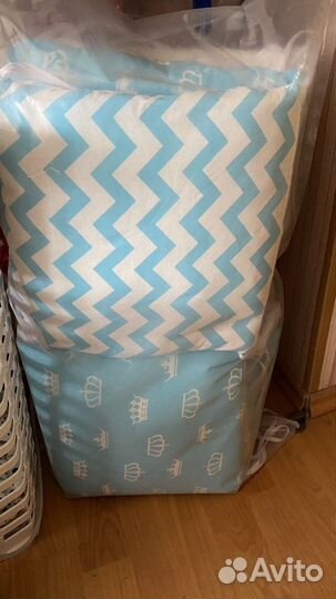 Бортики в кроватку 12 подушек