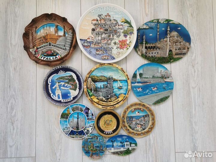 Тарелки настенные сувениры из разных стран