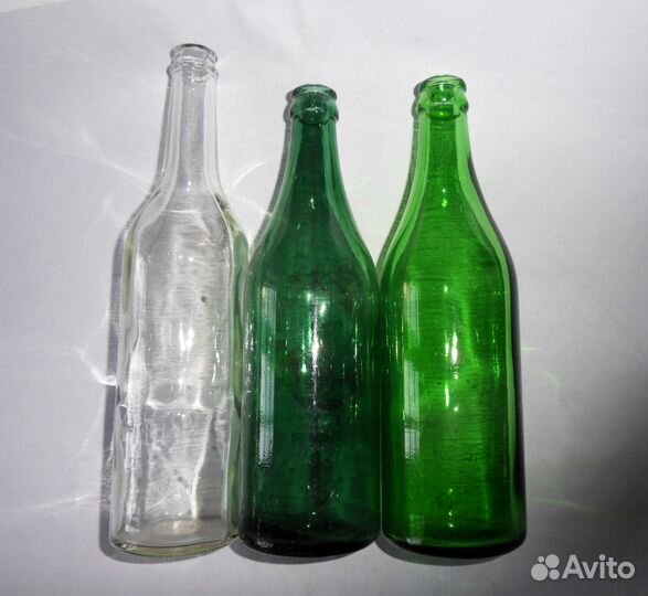 Бутылки СССР Цветное стекло Интерьер Декор Лот4