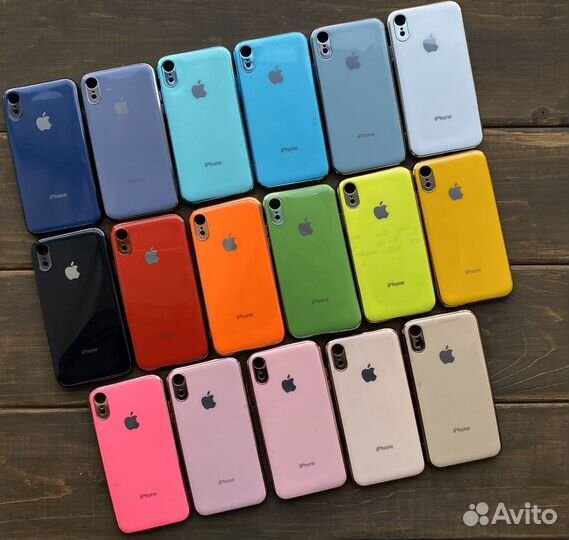 iPhone чехлы Glass Case силиконовый