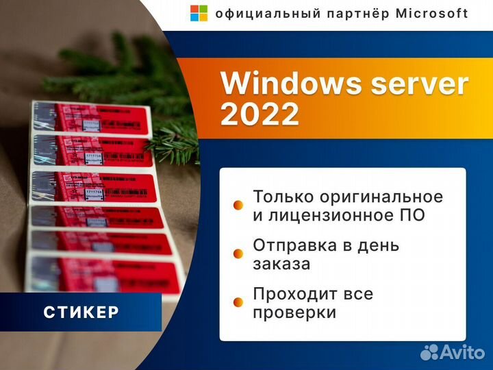 Windows server 2022 standard OEM (стикер)