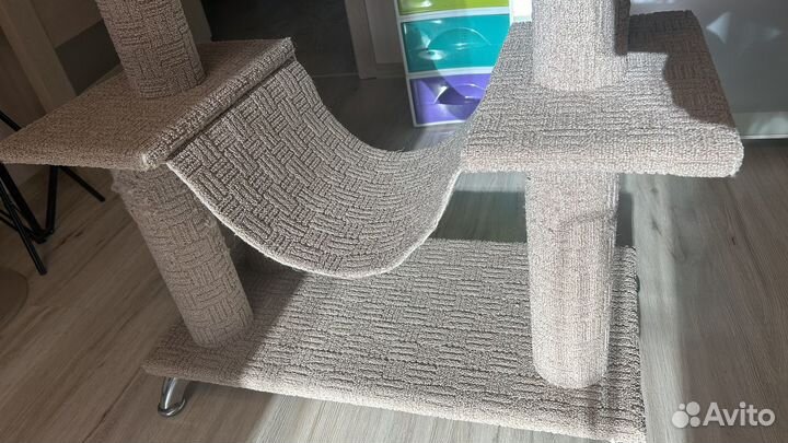 Игровой комплекс для кошек с гамаком когтеточка