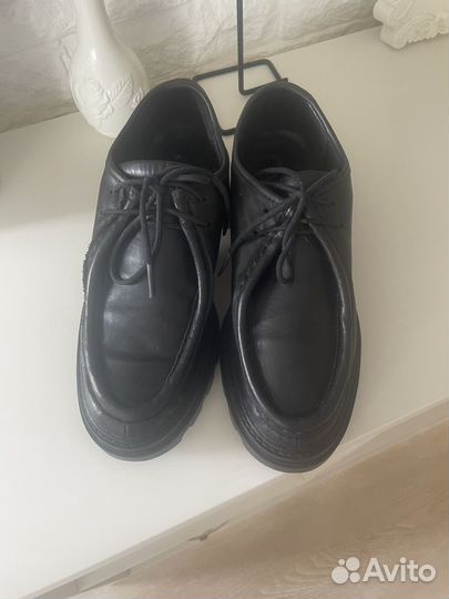 Лоферы зара натуральная кожа