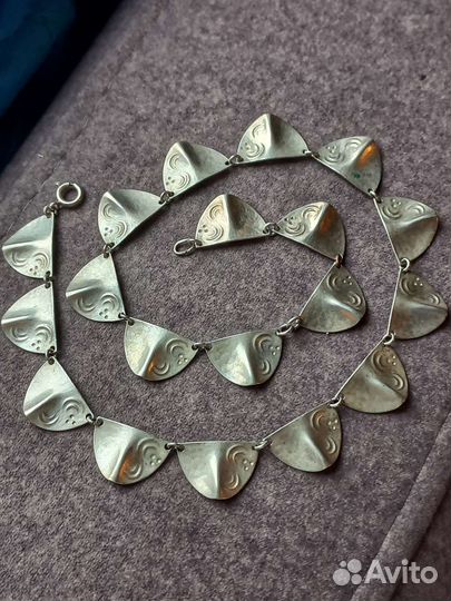 Колье из серебра, антик, Германия