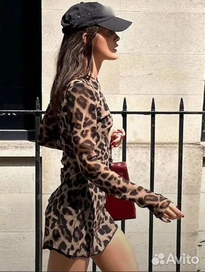 Платье женское леопардовое xxs