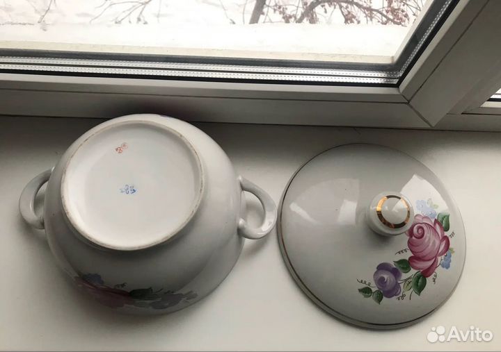 Супница бульонница пельменница новая фарфор СССР
