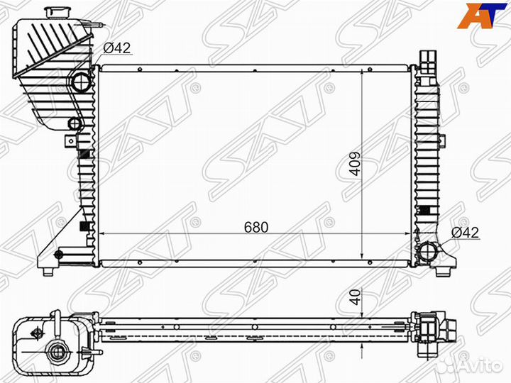Радиатор mercedes sprinter 208CDI/211CDI/213CDI/21