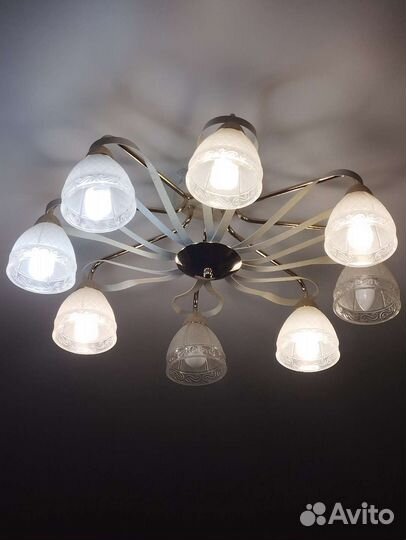 Люстра потолочная большая бу