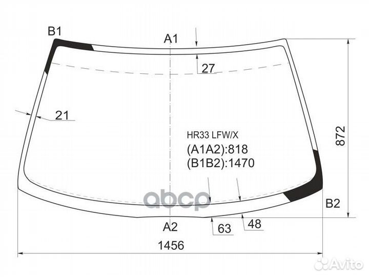 Стекло лобовое (4D SED) Nissan Skyline 93-98