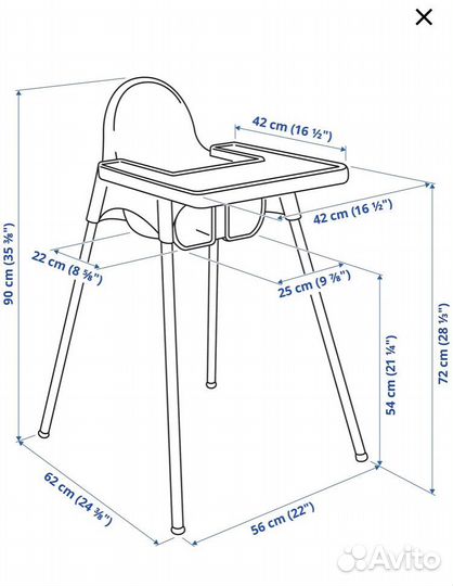 Стульчик для кормления IKEA antilop