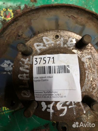 Кулак задний левый Hyundai Elantra