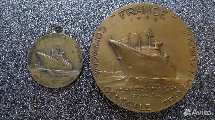 Медаль лайнер Франция 1962