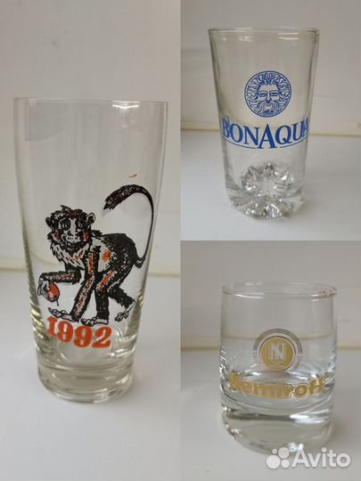 Стаканы граненые СССР кружка синяя чашка золото