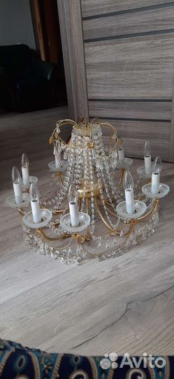 Люстра хрустальная чехия бу