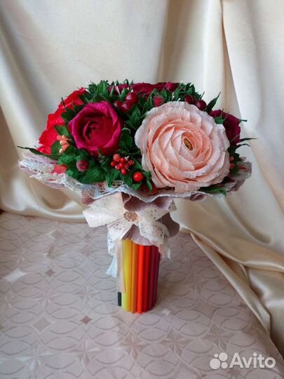 Букет учителю, сладкий подарок на день учителя