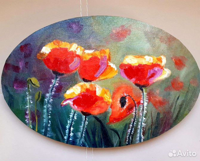 Картина маслом маки