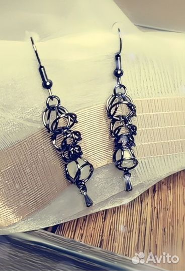 Серьги с бусинами