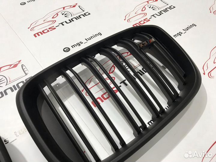 Решетка BMW Х3/X4 G01/G02 M Черный мат + M