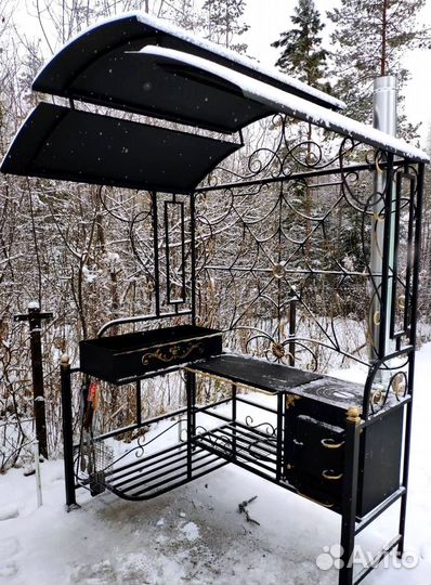 Мангал с печью