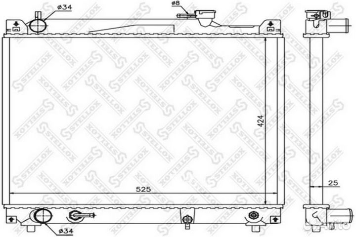 Stellox 1025360SX Радиатор охлаждения АКПП Suzuki