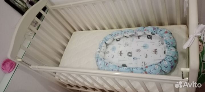 Кроватка маятник с матрасом