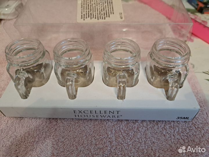 Стопки в виде банок с ручкой