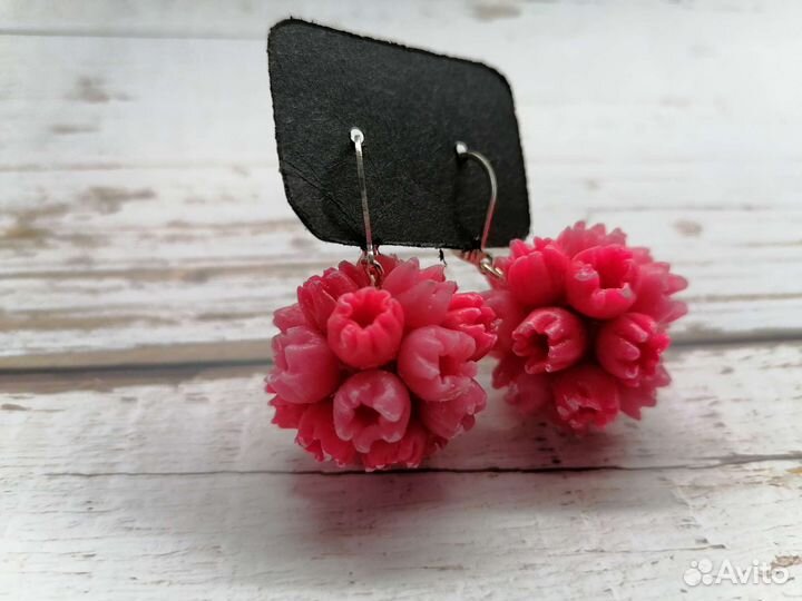 Серьги из полимерной глины ручной