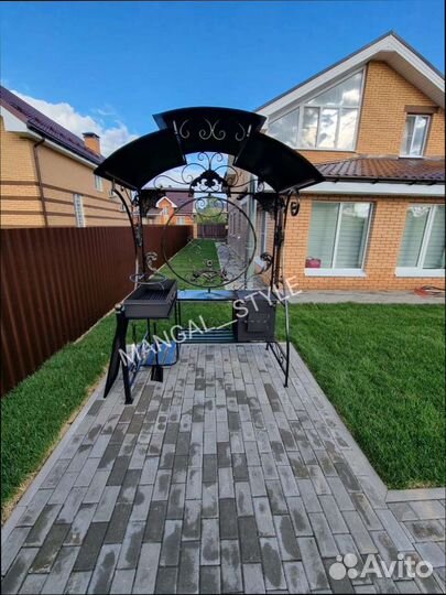 Мангал с крышей