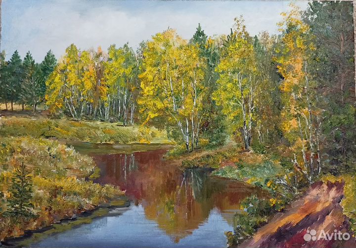 Картина маслом пейзаж 21х30 см