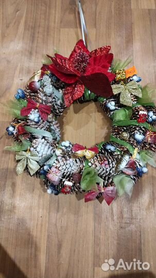 Рождественский венок на дверь