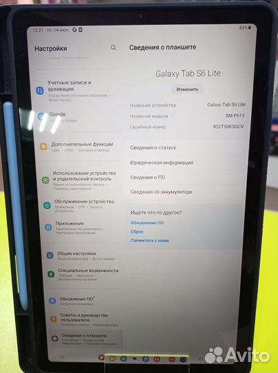 Планшет samsung galaxy tab s6 lite