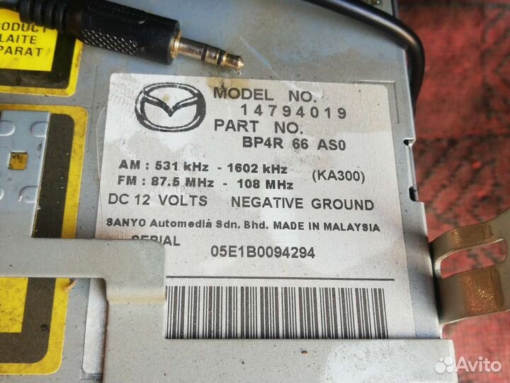 Магнитола Мазда 3 вк