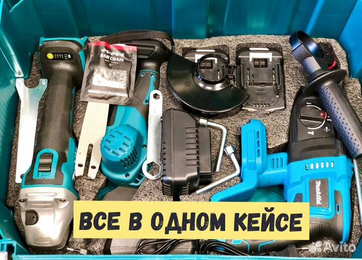 Нaбop инстpументa 6 в 1 на аккумуляторах makita mk91