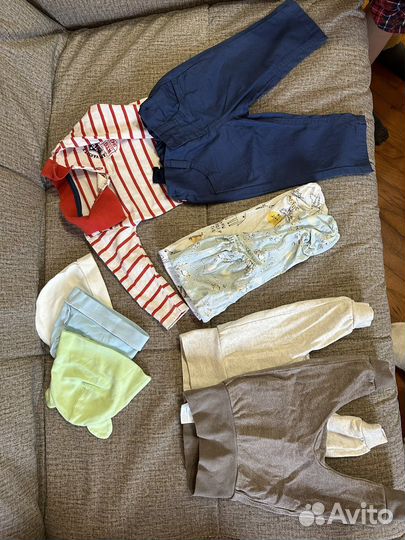 2 пакета вещей на малыша мальчика с рожд. до 6 мес